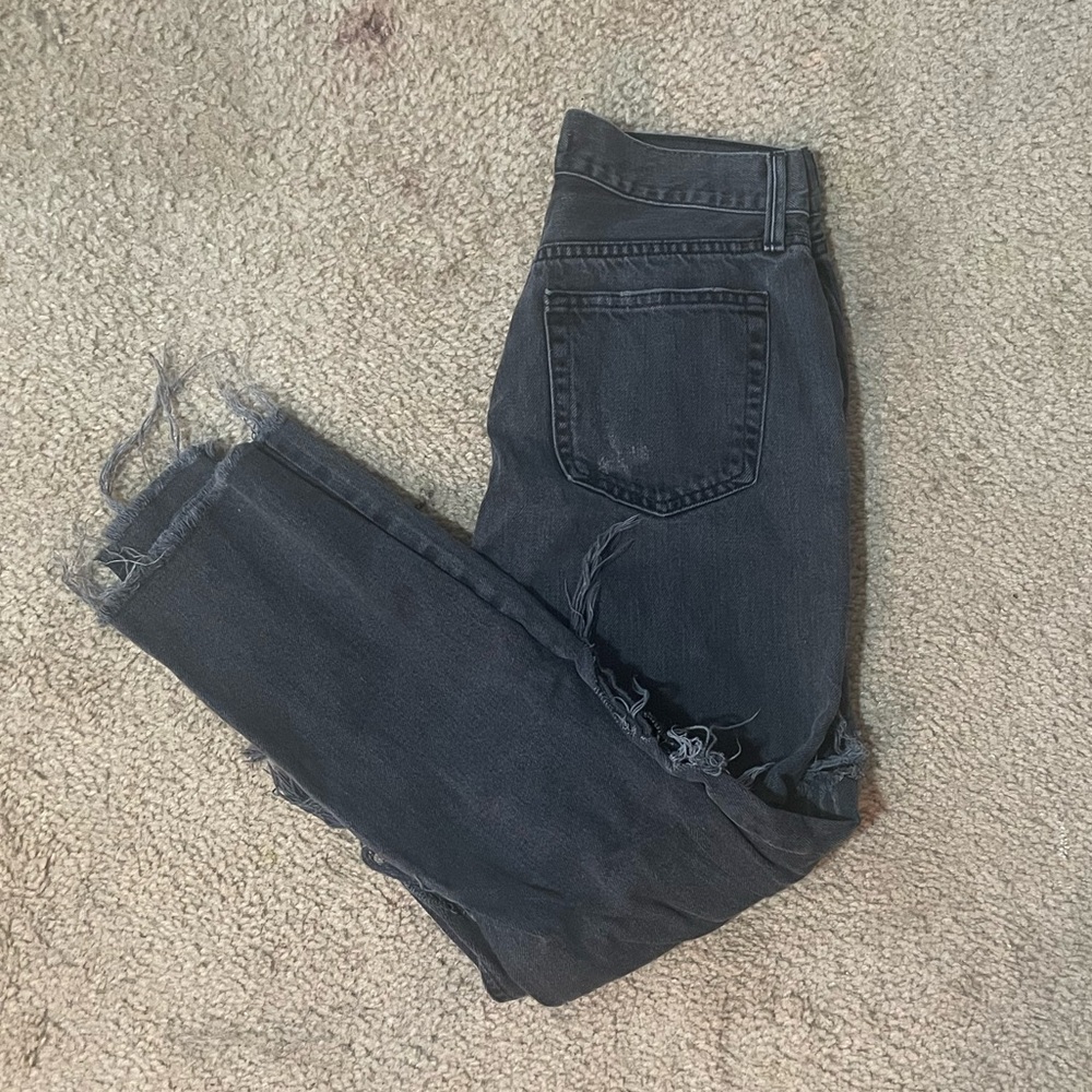Forever 21 Ripped Straight Leg Jeans